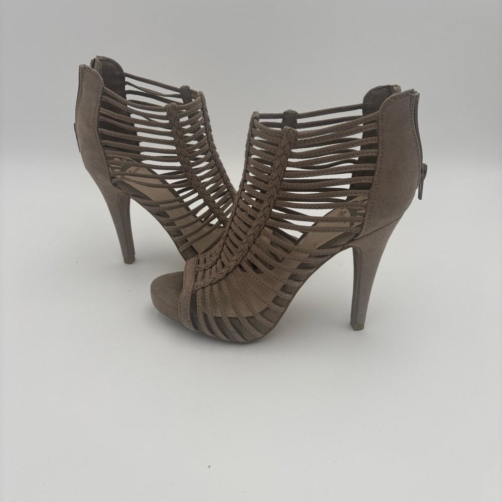 Fergalicious Tan Strappy‎ Heels